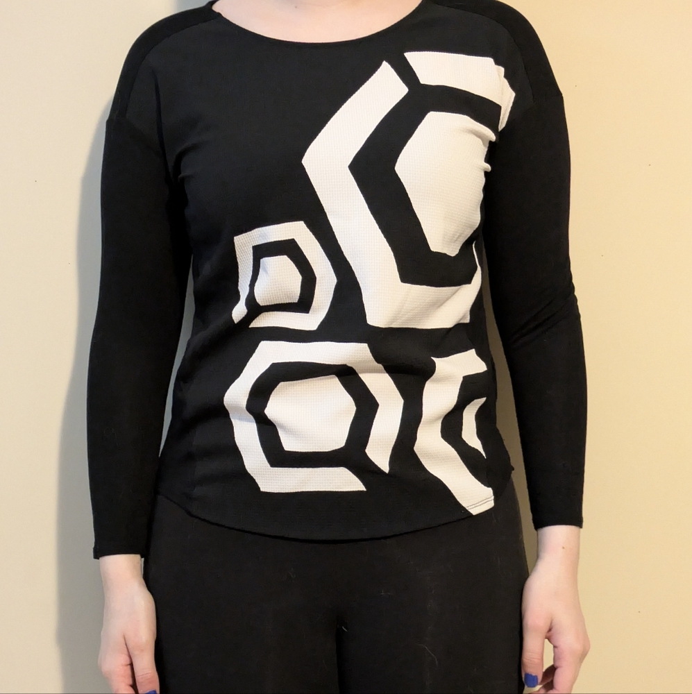 Desigual by Christian Lacroix Ladies Geo Pattern Long Sleeve Sweater Size S